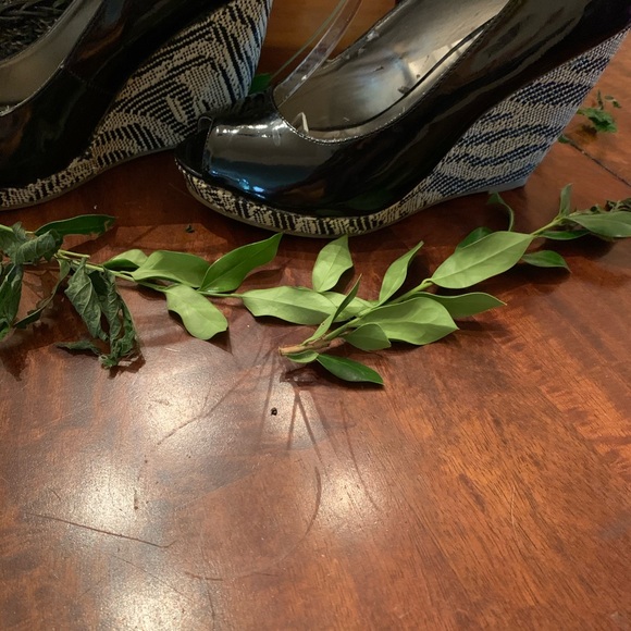 Sam and Libby black and white tweet wedge - Picture 12 of 16